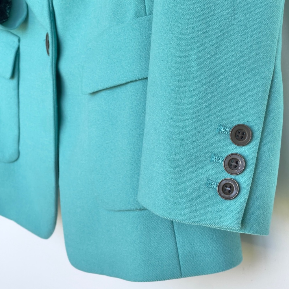 THE LIMITED Jacket Two Buttons Satin Contrast Lining 3/4 Sleeve w/Three Buttons - Picture 8 of 16